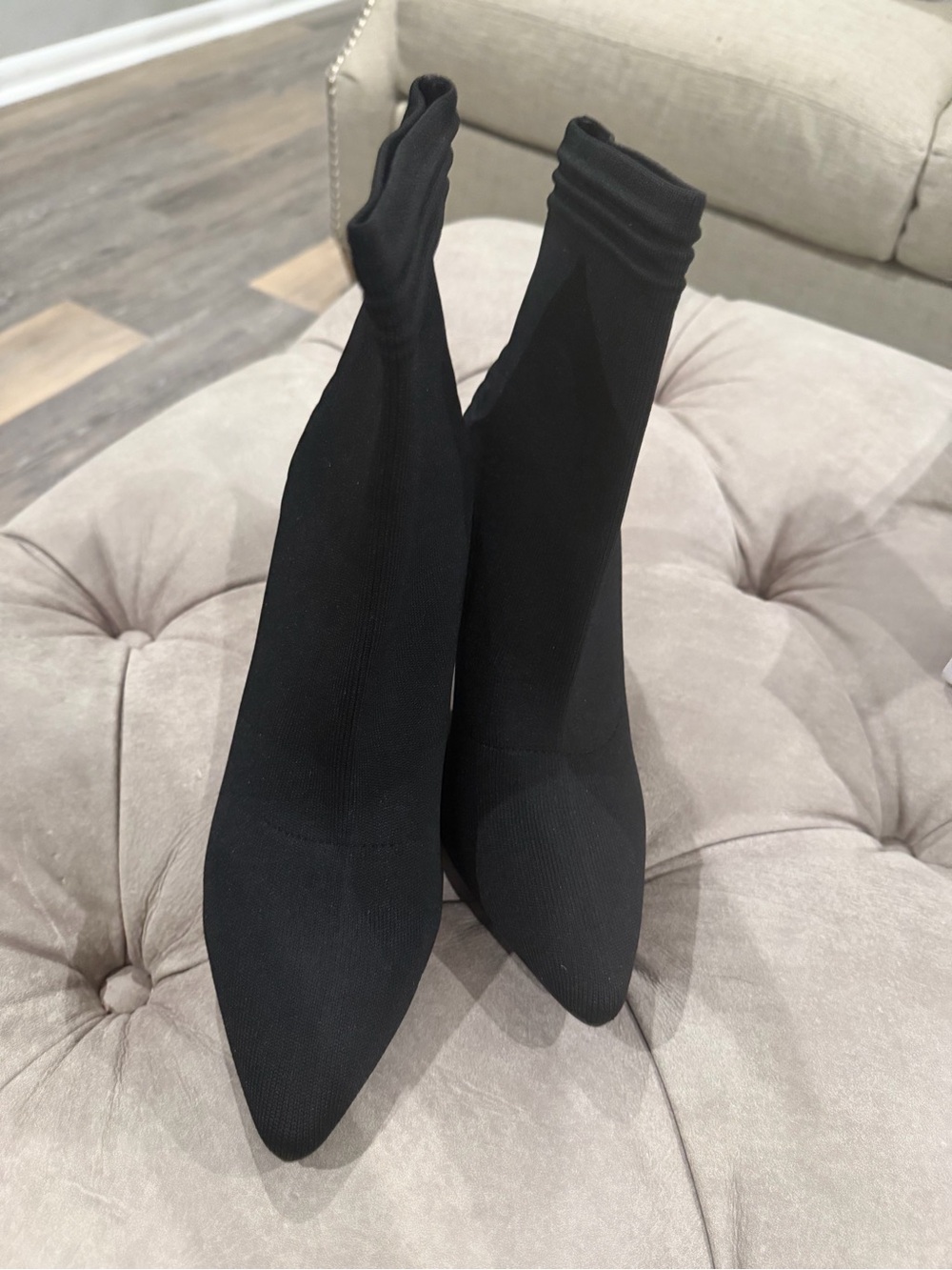 Black Pointed Sock Boots